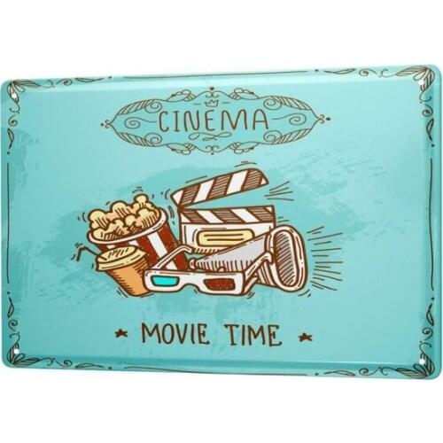 Tin Sign Bar Party Cinema popcorn