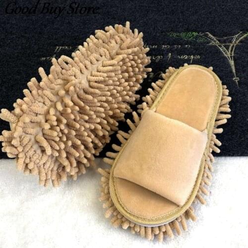 1Pair Dust Mop Slippers Kitchen Bathroom House Floor Cleaning Shoes Home Cleaner Soft Comfortable Slipper Microfiber Footwear