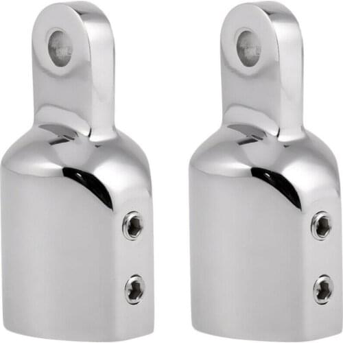 2pcs 316 Stainless Steel Eye End Marine Boat Bimini Top Cap Fitting Hardware