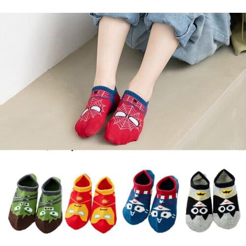 4Pairs Baby Anime Cotton Socks Children Figures Soft Short Socks Kids Socks Gift for 2-9Y For Boys