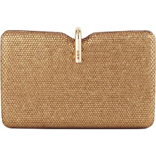 Hollow Women Gold/Yellow/Green/Green Crystal Evening Bag Clutches Bags Minaudiere Bag For Wedding Cocktail Metal Handbag Purse