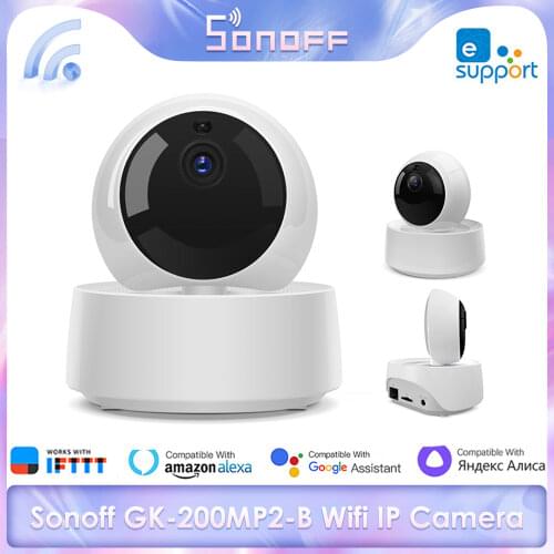 SONOFF GK-200MP2-B Wireless Wifi IP Camera Home Smart Security System Ewelink Remote Real-time Monitor 360° Without Blind Spot