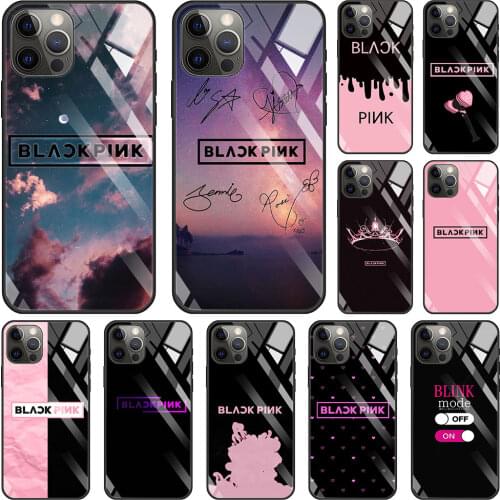BLACK Or PINK Tempered Glass Case For Apple iPhone 11 12 Pro 7 XR X XS Max 8 6 6s Plus SE 2020 7Plus 12Mini Tampa