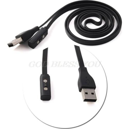 Black USB Charger Charging Cable For Pebble Time Round/ Time Smart Watch/ Time Drop Shipping