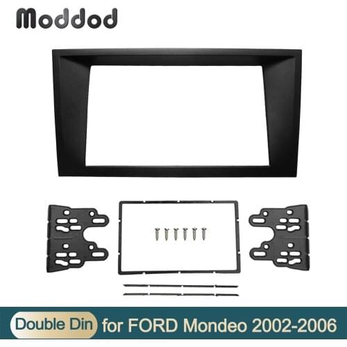 For FORD Mondeo 2002-2006 Double Din Fascia CD Facia Stereo Panel Dash Mount Install Trim Kit Refit Frame