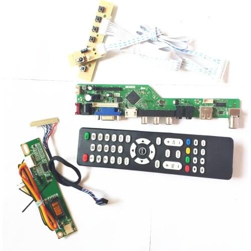 For N154I3-L01/L02 LVDS 1CCFL 30Pin T.V56 drive board HDMI-Compatible VGA USB AV RF LCD monitor keyboard+Remote+Inverter