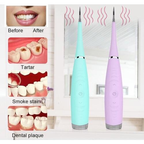 Teeth whitening Electric D ental Calculus Remover Tartar Scraper High Frequency Vibration 5 Adjustable Modes