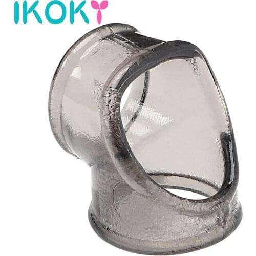 IKOKY Erotic Toys Delay Ejaculation Penis Ring Scrotal Binding Ring Chastity Cage Penis Sleeve Cock Ring Sex Toys for Men Male