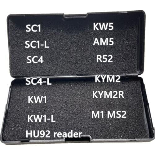 2 in 1 LiShi decoder tool KW1 SC1 SC4 KW5 HU92 reader R52 KYM2R AM5 M1 civil locksmith tools set lock fast opener