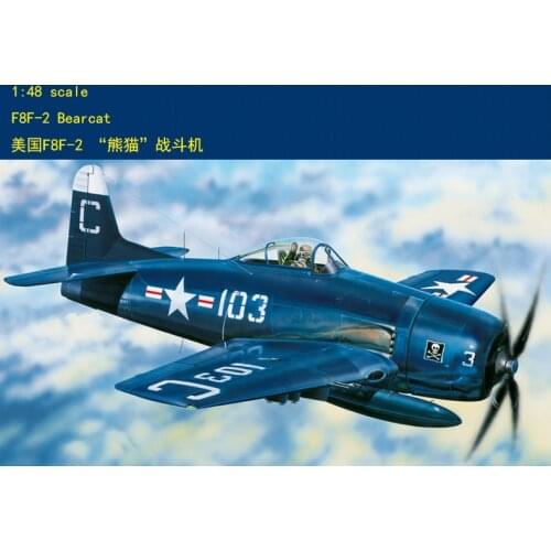 Trumpeter 80358 1/48 Plane US F8F-2 Bearcat Fighter Bomber Aircraft Static Model TH05898-SMT6