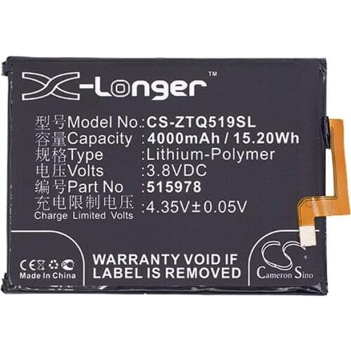 CameronSino for ZTE Blade A452 D2 X3 E169 Yuanhang 2 Q519 Q519C Q519E Q519T 515978 E169-515978 battery
