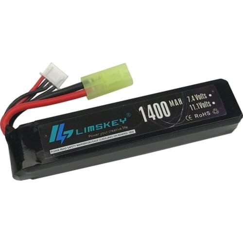 Limskey 11.1V 1400mAh 25C Max 50C 3S Mini Airsoft gun RC Model Helicopter Quadcopter RC LiPo Battery Airsoft Gun Battery