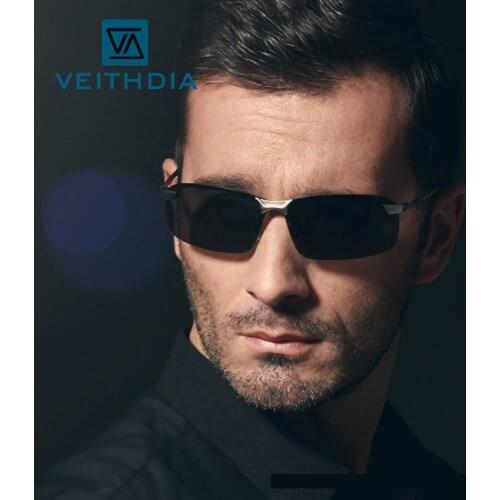 Veithdia Rimless Polarized mens Rimless sunglasses designer Sun Glasses Driving Goggle For Men oculos de sol male shades 3043