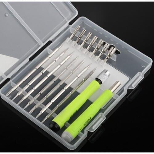 DIYFIX 16 in 1 Precision Magnetic Screwdriver Set Phillips Slotted Pentalobe Y-Tip Torx Hex for PC Tablet Phone Repair Tools Set
