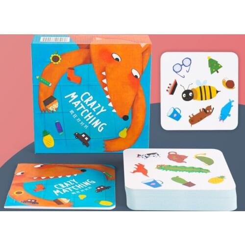 Childrens Matching Toy Table Animal Card Game Recognition Training Intelligence Development Montessori Educational Kids Gift