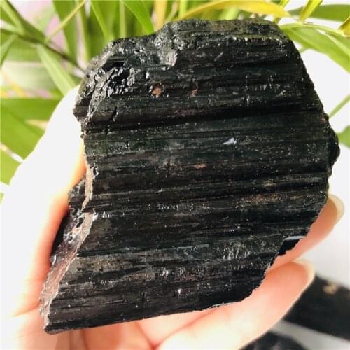 Natural Black Tourmaline Crystal Rough Stone Rock Mineral Specimen Healing Stone Home Decoration