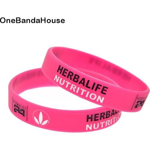 OBH 1PC 24 Hour Nutrition Silicone Wristband 1/2 Inch Wide 2 Colors