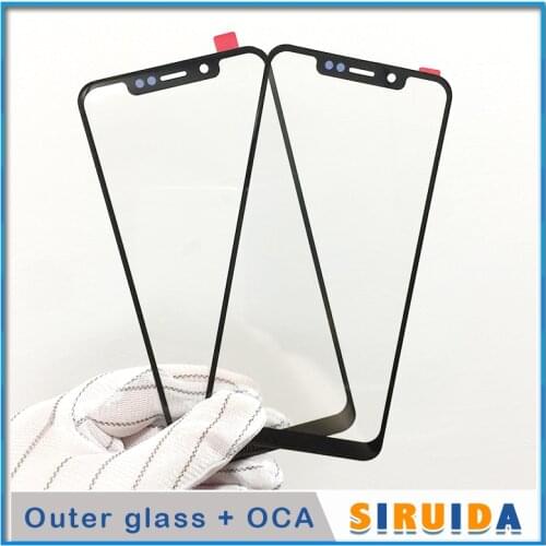10pcs LCD Front Touch Screen Glass Outer Lens with OCA Glue Film For Motorola Moto One P30 Play XT1941 Replacement