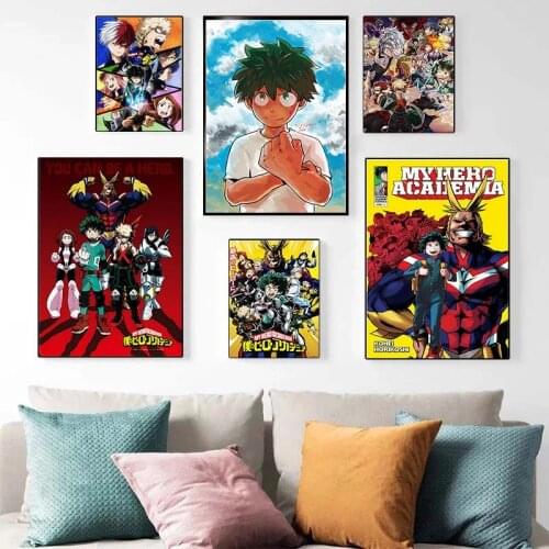 Boku No Hero My Hero Academia Anime Posters and Prints Pictures on The Wall Anime Canvas Painting Art for Home Decoration