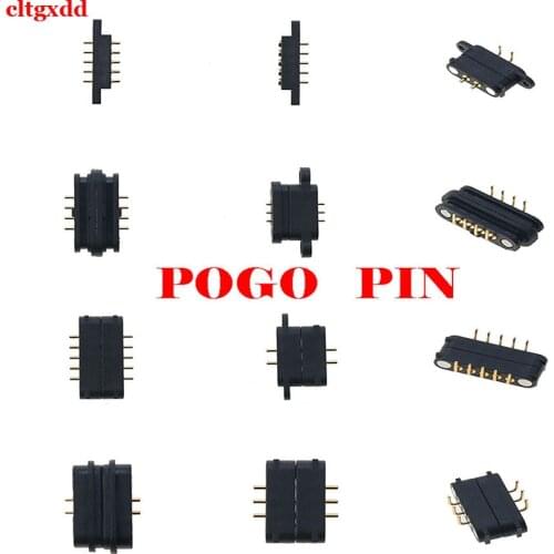 Spring Loaded Male Female2.2/2.5/2.54/2.8MM Pitch Through Holes PCB BTB Connector 2A 36V DC Magnetic Pogo Pin 2 3 4 5 Pole