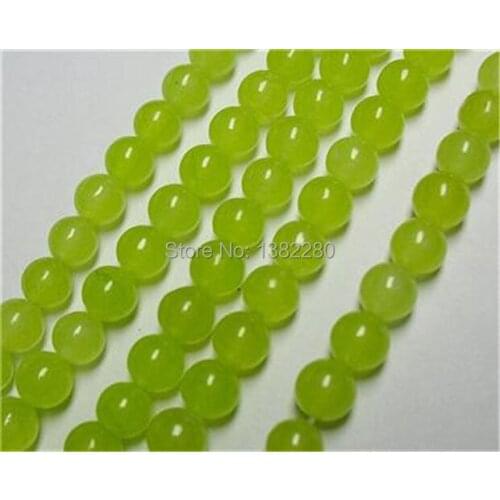 Sale On Fashi ! Whole Charming 8mm Green chalcedony Peridot Loose Beads 2pc/lot Fashion DIY jewelry design JT5225