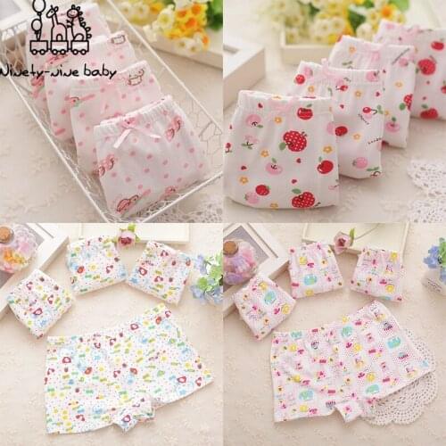 12pcs Girls Cotton Panties Breathable & Comfortable Underpants for Kids Cartoon Printing Briefs Children Underwear Random Color