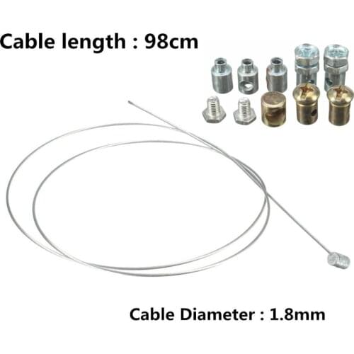 Universal 1pcs Motorcycle Emergency Throttle Accelerator Cable + 8pcs Nut for Yamaha for Suzuki for Kawaski for for Honda