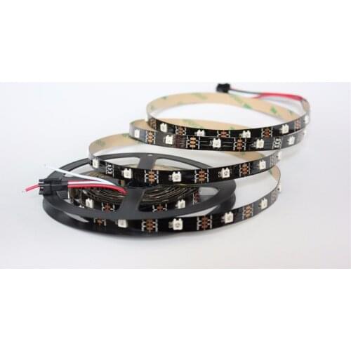 Non waterproof 5M Built-in WS2812B Black board LED strip,150 LED 150 pixel matrix LED strip,, Display DIY led strip