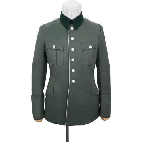 GUDA-B013 WWII German Heer M28 General Officer Gabardine piped service tunic jacket I