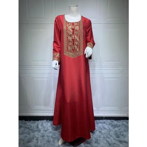 Kaftan Wedding Party Dress African Dresses For Women Muslim Evening Gowns Abaya Dubai Turkish Islamic Clothing Elegant Red Robe