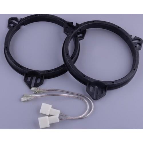 1Pair 6.5" Car Rear Door Adapter Spacer Rings Bracket Holder & Wire Harness Auto Fit for Subaru Impreza Forester WRX Legacy