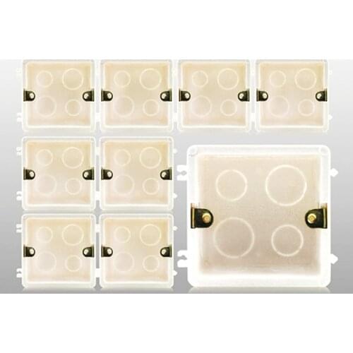 10PCS the wall switch and plastic panel switch can be used for multiple assembly boxes of 86*86cm switch box Wall Mounted Switch