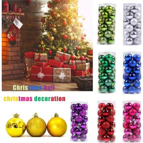 12/24pcs Christmas Ornaments Balls Xmas Party Hanging Pendants Ball Decorations for Home New Year Atmosphere Decor 2022 Gift