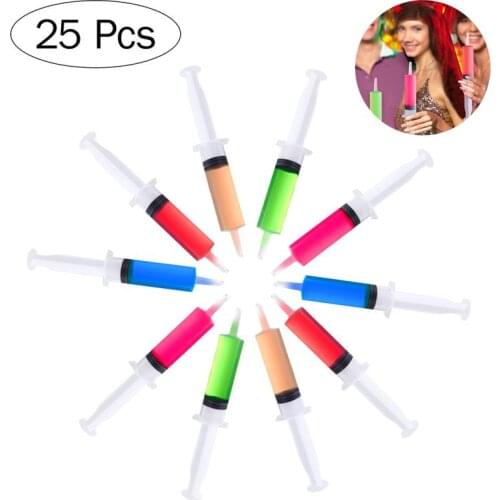 25PCS 60ml Jello Shot Syringes With Caps BBQ Meat Injector Perfect Safe Reusable Food Jelly Syringe For Halloween Party Supplies
