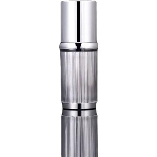 30ml shiny silver lined shape airless acrylic pump bottle lotion/emulsion/foundation/serum cosmetic packing plastic bottle