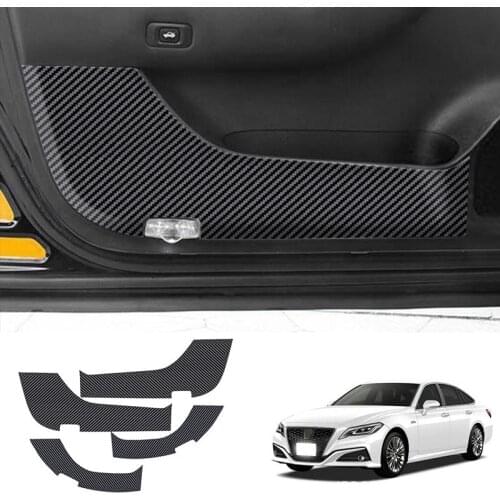 4Pcs Car Door Anti-Kick Mat Anti-Scratch Door Mat Car Door Anti-Kick Protective Cover for Toyota Corwn 2015-2021