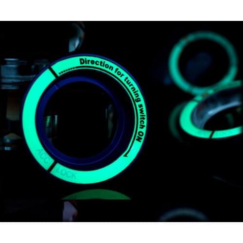 Car luminous ignition switch decoration stickers key hole protection circle For Ford Focus 2 3 4 2005 - 2017 ST RS mondeo