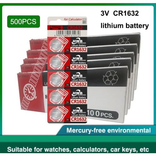 BR1632 ECR1632 DL1632 KCR1632 LM1632 KL1632 500pc for maxell cr1632 3v button cell coin lithium batteries for watch car toy