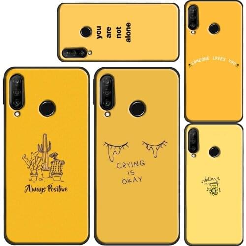 Yellow aesthetic Love For Realme 8 Pro 6 7 Q3 GT Neo C3 C11 C15 C21 OnePlus 8 Pro 9 Pro 7T 8T 9R Nord Phone Case
