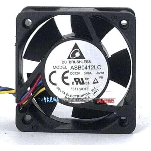 Original ASB0412LC DC12V 0.06A 4CM 4015 four-wire PWM temperature control cooling fan