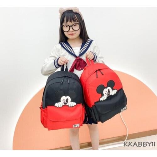 Disney New Cute Unisex Mickey Mouse Backpack children School Bags Boys and Girls Cartoon Shaped schoolbag baby kids bag