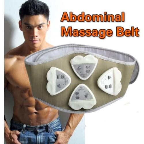Slimming Fitness Massage Belt AB Gymnic Abdominal Muscle Trainer Electronic Therapy Stimulator Waist Fat Loss weight Electrodes