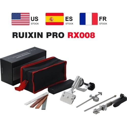 360° Stainless Steel Knife Sharpener,Rotation Fixed-Angle Pro RX-008,Professional Kitchen Sharpening Tool Set With 4 Grindstones