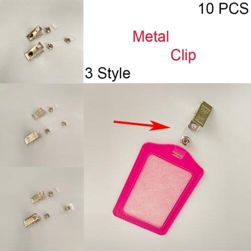 Medical Workers Identification Card Sleeve Clip for Office Teacher Badge Holder Accessories Clamp 10pcs Work Card Holder Clip