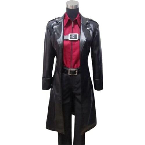 2019 Anime Attack On Titan Eren Jaeger Levi Mikasa Cosplay Costume Long Leather Coat Shirt Pants Suit Original Design Custom Mad