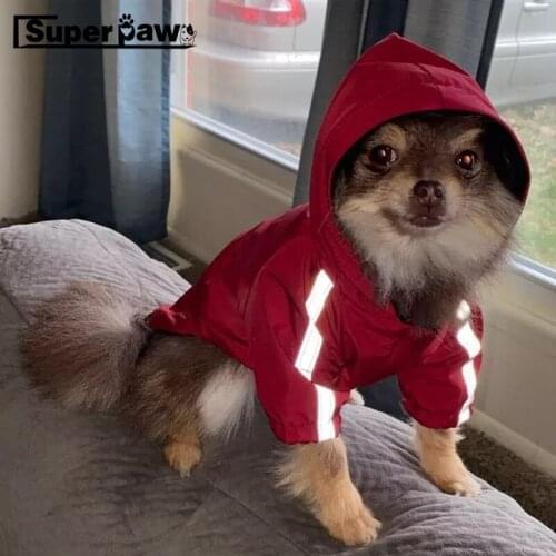 Fashion Pet Dog Reflective Outdoor Jacket Winter Warm Raincoat Waterproof For Small Medium Dogs Clothes Chihuahua Yorkie TDC01