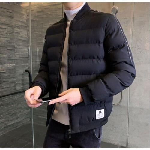 2020 New Winter Jacket Men Cotton Padded Parkas Solid Thick Outwear Casual Male Coats