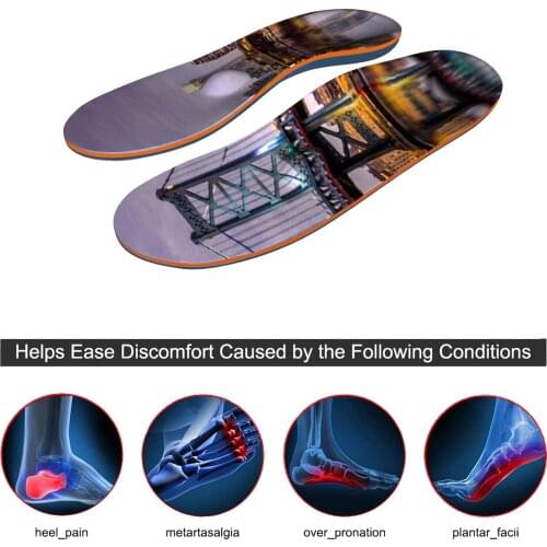 Non-slip, Breathable, Orthopedic Arch Support Insole With Simple Attraction Pattern