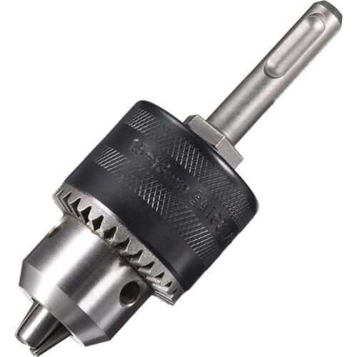 Uxcell Drill Chucks, 1/2-20UNF Threaded 1.5-13mm Capacity with Chuck Key Round Shank for Electric Impact Corded Drill
