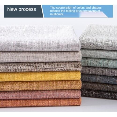 Thicken Fabric Cotton Linen Sofa Cover Tablecloth Curtain Cloth Brocade Fabrics for Sewing Solid Color Black White Pink Blue Diy
